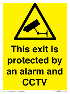 This exit is protected by an alarm and CCTV